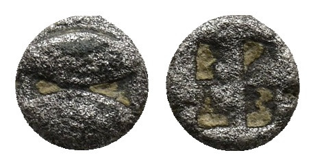 Lesbos, uncertain mint. Circa 450 BC. AR Hemiobol 0,27g