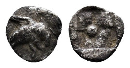 IONIA. Klazomenai.? Circa 500-480 BC. Tetartemorion AR 0,20g