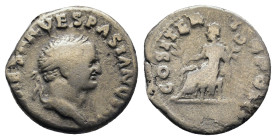 Vespasian, AD 72-73. Rome, AR Denarius 2,97g