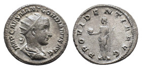 Gordian III 238-244 AD. Rome, 239 AD. Obv. IMP CAES M ANT GORDIANVS AVG, Radiate, draped and cuirassed bust right, seen from behind. / Rev: P M TR P I...
