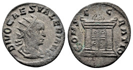 Divus Valerian II (died 258 AD). Rome. DIVO CAES VALERIANO, radiate head right / CONSECRATIO, lighted altar. MIR 261g; RIC 24. Antoninianus AR 2.78g