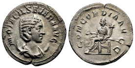 Otacilia Severa. Augusta, 244-249 AD. Rome, under Philip I, A.D. 246. M OTACIL SEVERA AVG, diademed and draped bust of Otacilia Severa right, resting ...