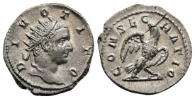 Divus Titus. Died 81 AD. Rome mint. Restitution commemorative issued under Trajan Decius, struck 250-251 AD. DIVO TITO, radiate head right / CONSECRAT...