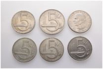 Lot of 6 coins from Czechoslovakia / Lot as seen, no return