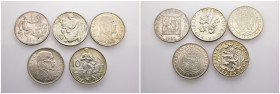 Lot of 5 Silver coins from Czechoslovakia / Lot as seen, no return