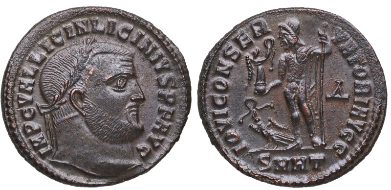 308 a 324 d.C. Licinio I. Heraclea. Nummus. Ae. 3,88 g. IOVI CONSERVATORI AVGG B...