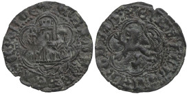 Enrique IV (1454-1474). Toledo. 1 Blanca. AB603. Cy1706. Ve. 1,10 g. +ENRICVS flor REX flor CASTE /+ENRICVS CARTVS flor D. . MBC. Est.60.
