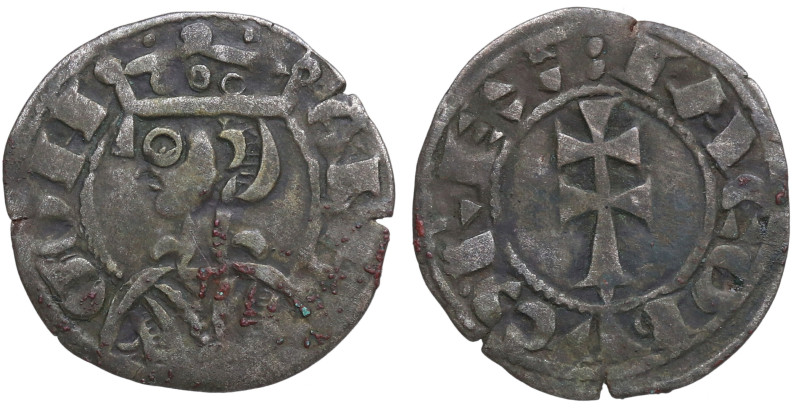 Jaime I (1213-1276) de Aragón. Jaca (Huesca). Dinero. Ve. 0,89 g. IACOBVS ⠅REX C...