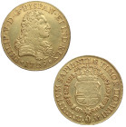 1729. Felipe V (1700-1746). Madrid. 8 Escudos. JJ. A&C 2186. Au. 27,05 g. Muy raro ejemplar. MBC. Est.10000.
