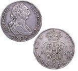 1788. Carlos III (1759-1788). Madrid. 4 Reales. M. A&C 870. Ag. 13,47 g. Muy escasa . MBC +. Est.350.