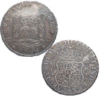1766. Carlos III (1759-1788). México. 8 Reales. MF. A&C 1090. Ag. 26,81 g. Preciosa pátina. Rara así. EBC+. Est.1600.