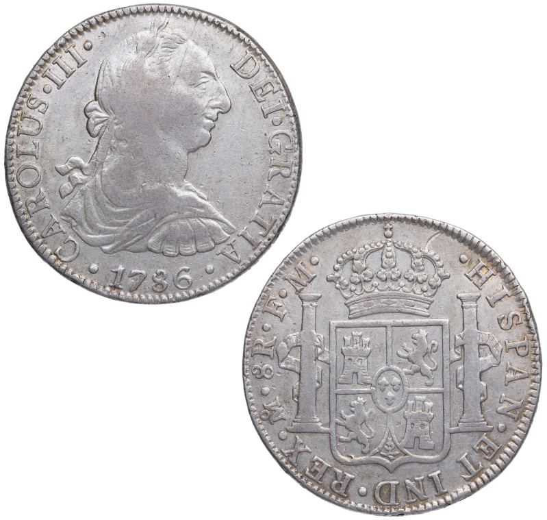 1786. Carlos III (1759-1788). México. 8 Reales. FM. A&C 1129. Ag. 26,88 g. MBC+....