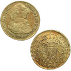 1780. Carlos III (1759-1788). Popayán. 2 escudos. SF. A&C . Au. 6,78 g. Escasa y más así. Precioso color. EBC-. Est.800.
