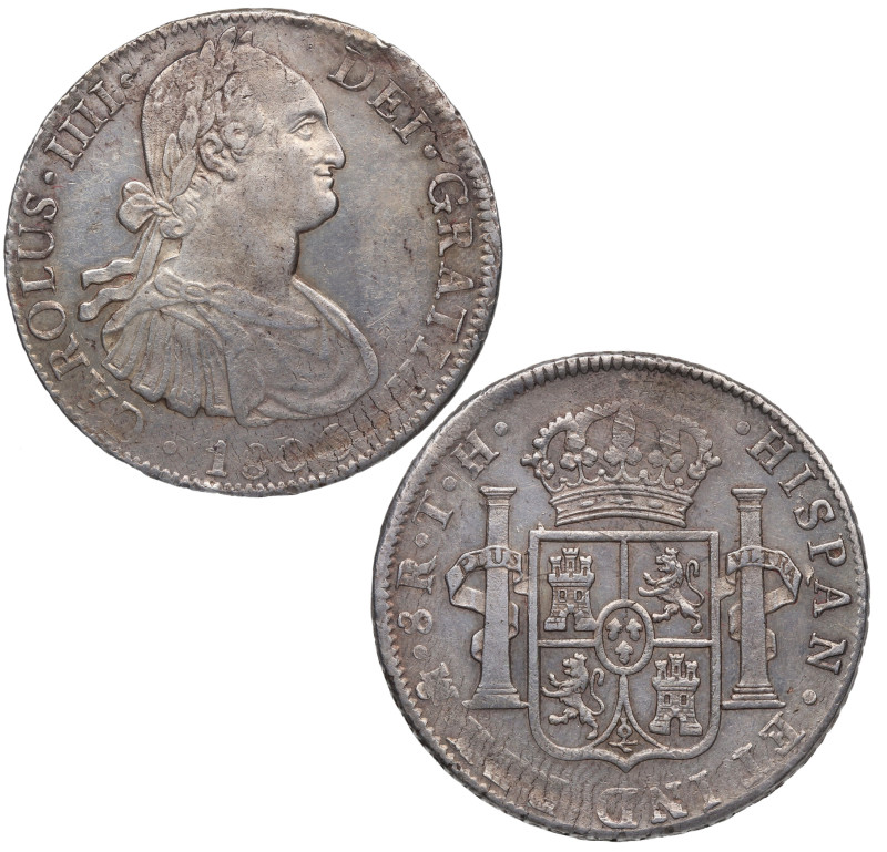 1806. Carlos IV (1788-1808). México. 8 reales. TH. A&C 984. Ag. 27,06 g. Atracti...