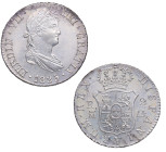1825. Fernando VII (1808-1833). Madrid. 2 reales. AJ. A&C 841. Ag. 6,00 g. Bella. Brillo original. SC-. Est.350.