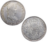 1813. Fernando VII (1808-1833). México. 8 reales. JJ. A&C 1323. Ag. 26,99 g. Bella. Brillo original. Escasa así. EBC+. Est.850.