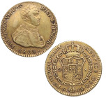 1809. Fernando VII (1808-1833). Sevilla. 2 escudos. CN. A&C 1667. Au. 6,70 g. Atractiva. Restos de brillo original. MBC. Est.490.