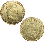 1819. Fernando VII (1808-1833). Sevilla. 2 escudos. CJ. A&C 1674. Au. 6,75 g. Bella. Brillo original. SC-. Est.650.