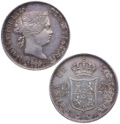 1868. Isabel II (1833-1868). Manila. 10 Centavos. A&C 656. Ag. 2,60 g. ESCASA. Bella. Brillo original. SC- / EBC+. Est.350.