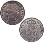 1864. Isabel II (1833-1868). Madrid. 40 Céntimos de escudo. A&C 499. Ag. 5,15 g. Muy bella. Brillo original. EBC+. Est.200.