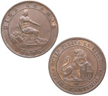 1870. I República (1868-1871, 1873-1874). Barcelona. 10 Céntimos. OM. A&C 8. Cu. 10,08 g. EBC+. Est.120.