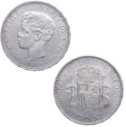 1895. Alfonso XIII (1886-1931). Puerto Rico. 1 Peso. PGV. A&C 128. Ag. 25,00 g. EBC+/ EBC. Est.1800.