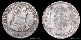 Santiago. Fernando VII. 2 Reales 1811 FJ. KM 74
