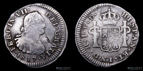 Santiago. Fernando VII. 1/2 Real 1817 FD. KM64
