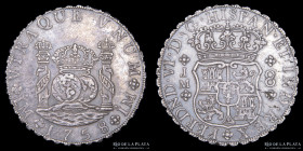 Lima. Fernando VI. 8 Reales 1758 JM. Columnaria. KM 55.1