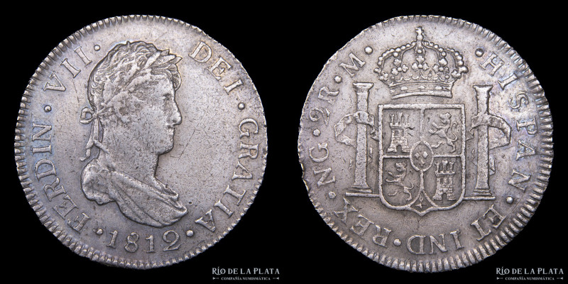 Guatemala. Fernando VII (1808-1833) 2 Reales 1812 M. AG.896; 28.0mm; 6.84g. KM67...