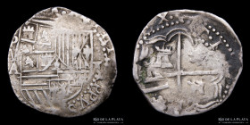 Potosi. Felipe II. 1 Real 1586-9 A. Macuquina. CJ 4.11.2