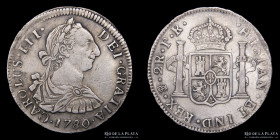 Potosi. Carlos III. 2 Reales 1780 PR. CJ 65.9.3