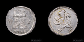 Potosi. Carlos IV. 1/4 Real 1796. CJ 81.3