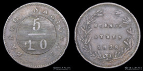 Argentina. Buenos Aires. 5 Decimos 1828 CJ 10.1.6
