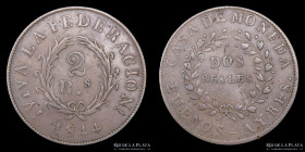 Argentina. Buenos Aires. 2 Reales 1844. CJ 15.2.2