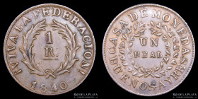 Argentina. Buenos Aires. 1 Real 1840. CJ 16.1.2