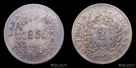 Argentina. Buenos Aires. 2 Reales 1856. CJ 21.1