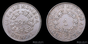 Argentina. Buenos Aires. 1 Real 1854. CJ 22.1