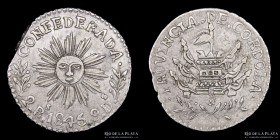 Argentina. Cordoba. 2 Reales 1845. CJ 51.1.1