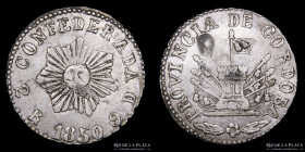 Argentina. Cordoba. 2 Reales 1850. CJ 59.2.1