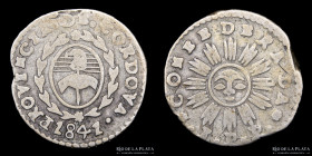 Argentina. Cordoba. 1 Real 1841 JPP. CJ 35.1.26