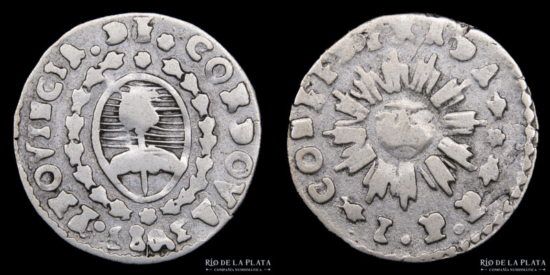 Argentina. Córdoba. 1 Real 1843 JPP. AG.750, 18.5mm; 2.95g. CJ 40.3.1 (A1-R14); ...