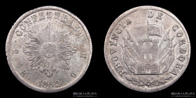 Argentina. Cordoba. 2 Reales 1852. CJ 66.1.1