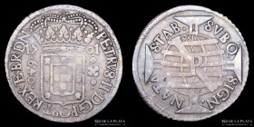 Brasil. Pedro II. 640 Reis 1701 P. KM90