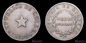 Chile. 1/2 Centavo 1835. Piefort. KM 114