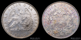 Chile. 1 Peso 1853. KM129