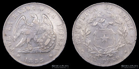 Chile. 1 Peso 1855. KM129