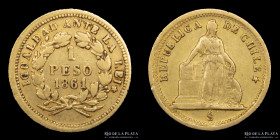 Chile. 1 Peso 1861. KM113