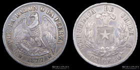 Chile. 1 Peso 1877. KM142.1