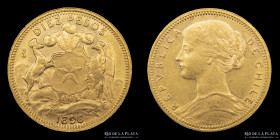 Chile. 10 Pesos 1896. KM157